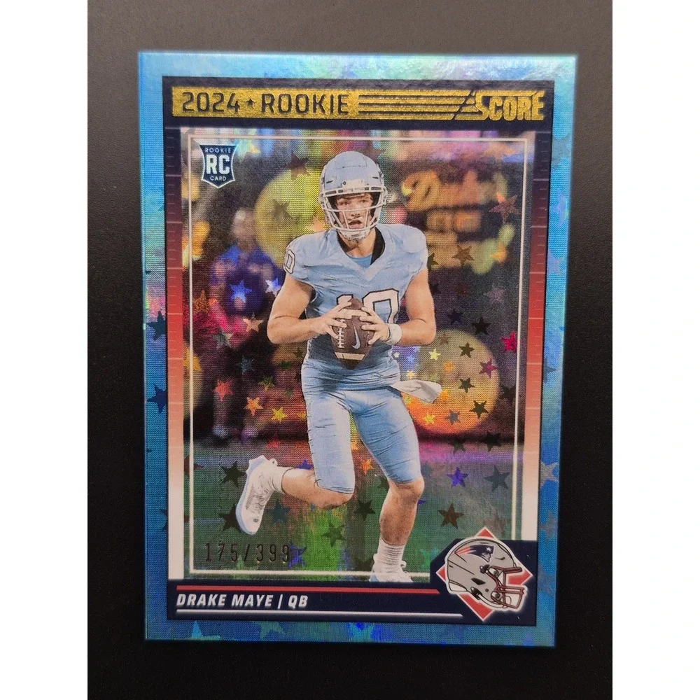 2024 Panini Score Drake Maye #303 Rookie Blue Stars /399 SP New England Patriots
